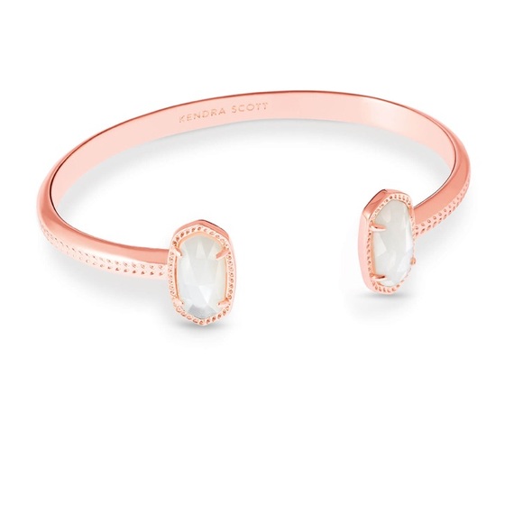 Kendra Scott Jewelry - Elton Rose Gold Pinch Bracelet In Ivory Pearl